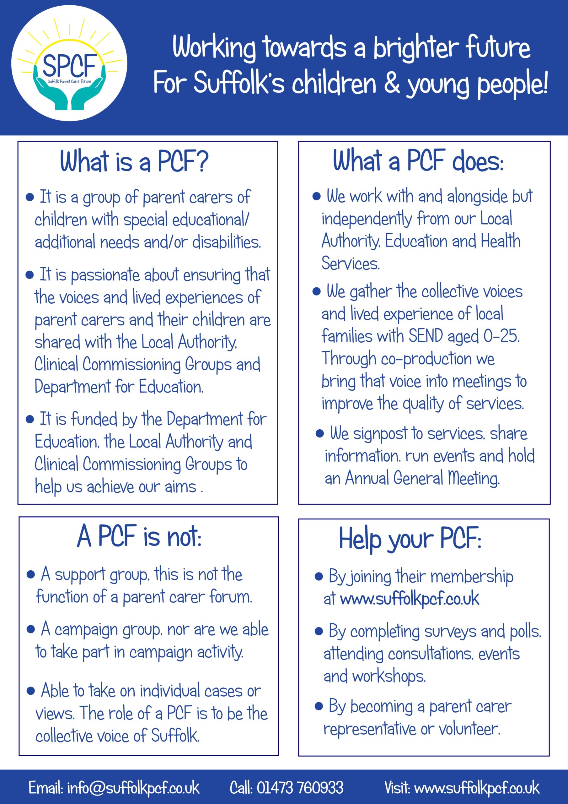 what-is-a-pcf-suffolk-parent-carer-forum