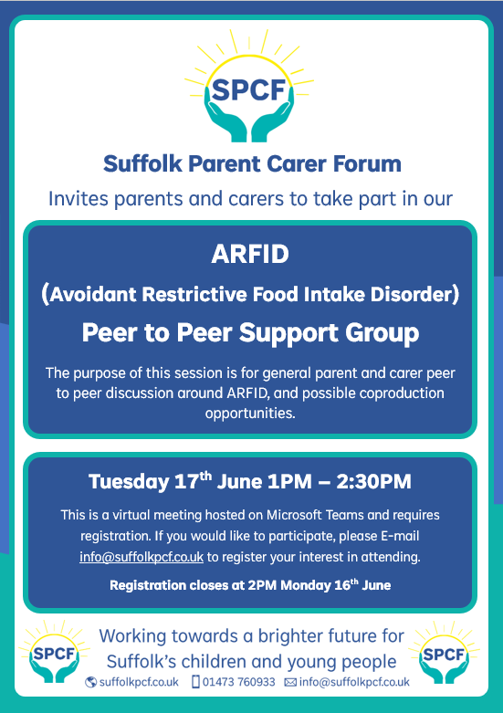 Arfid Peer to Peer Support Group - 17-06-25